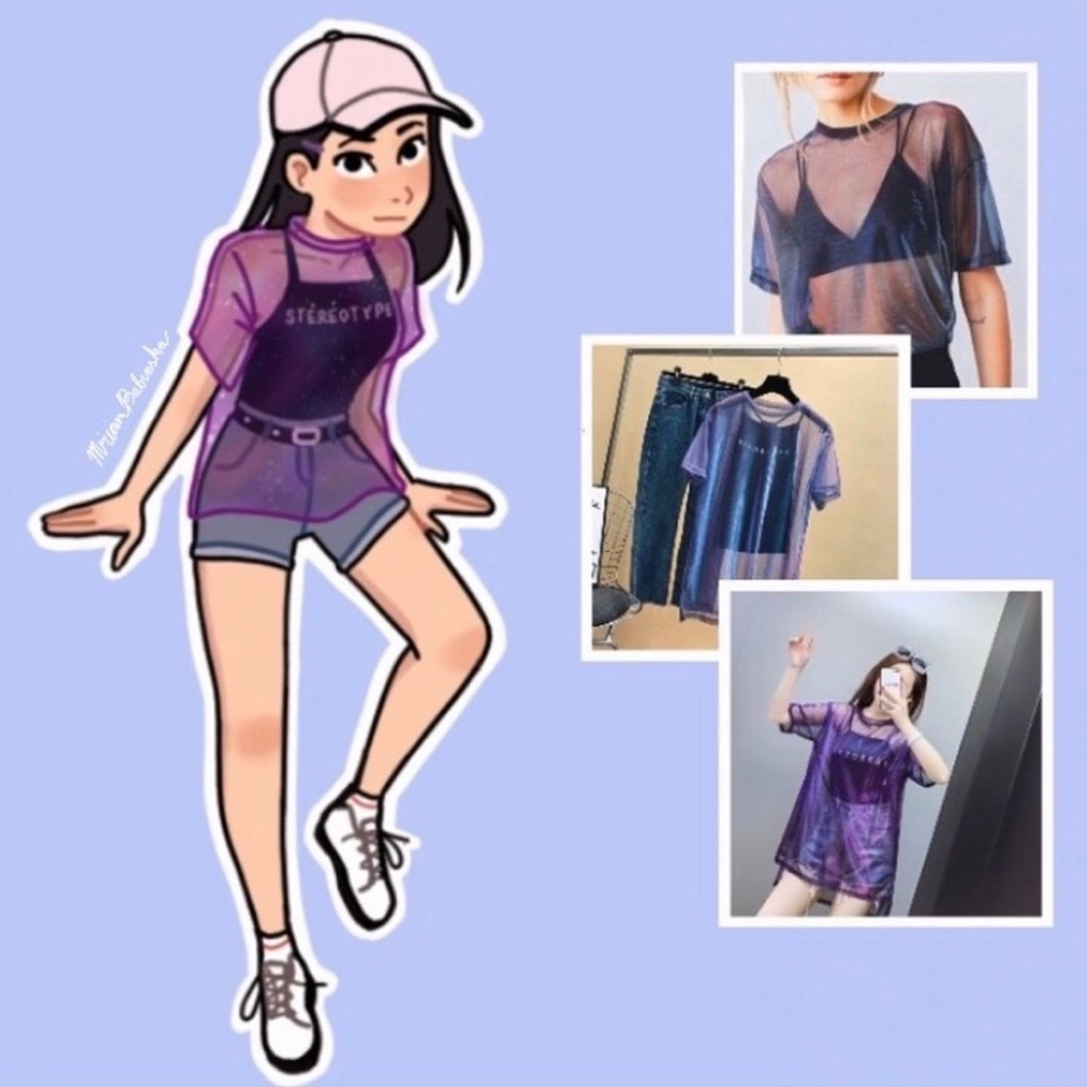 Holographic Tee + stereotype tank